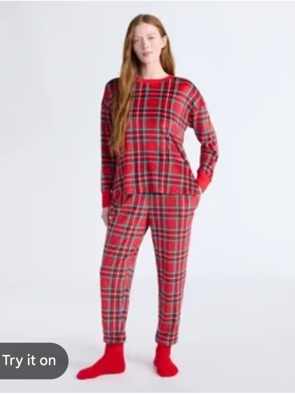NWT Christmas Joy Spun Pajamas with Socks Sz L